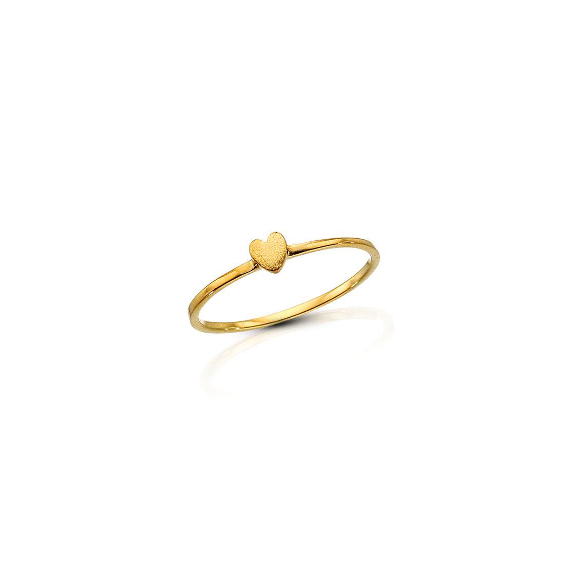 Simple gold band with a gold heart.