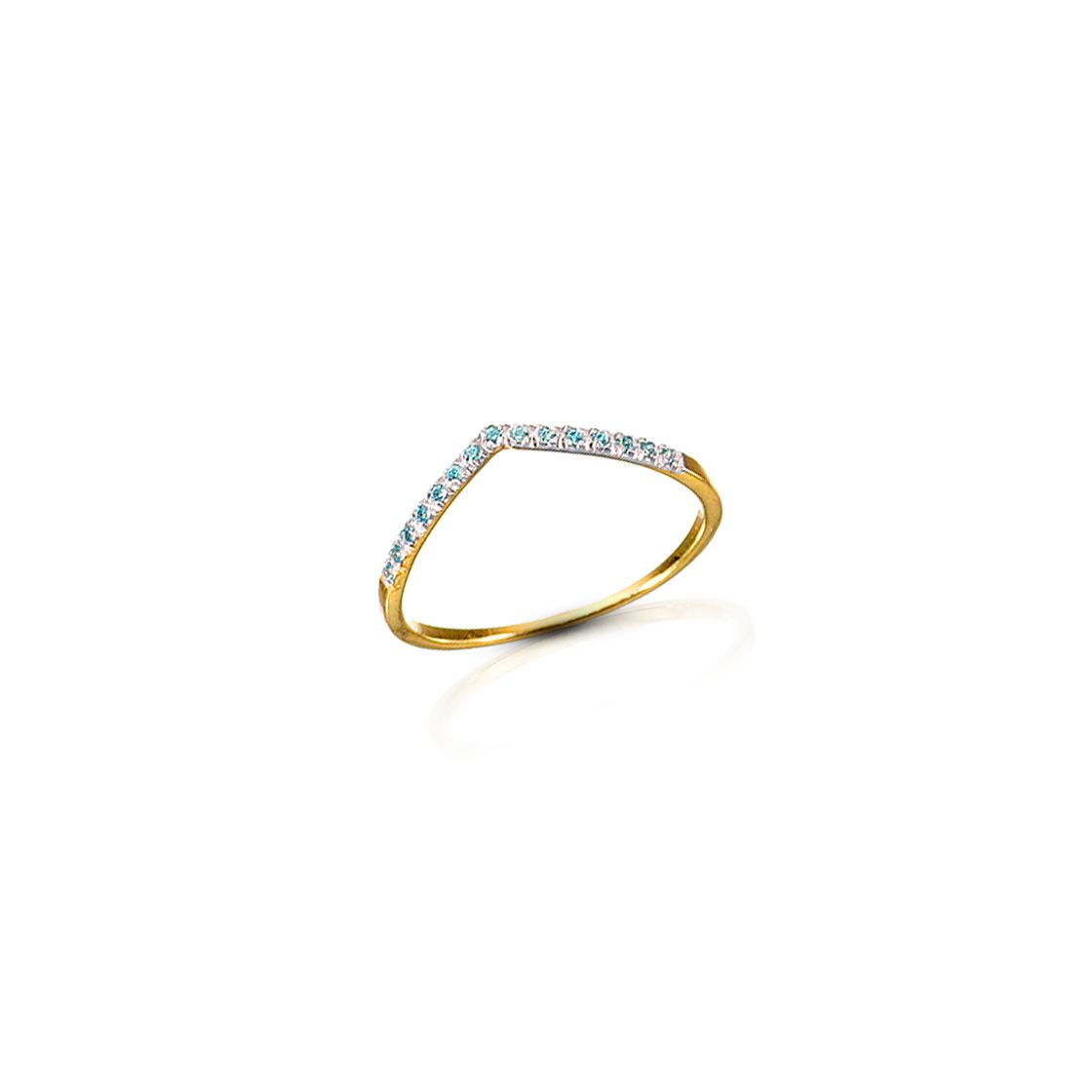 Gold ring with subtle 