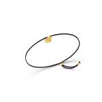Small and minimal, little heart bracelet, on an adjustable black cord.