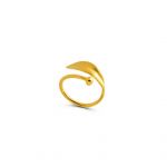 Adjustable elegant ring with a beautiful olive leaf
