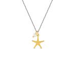 Star-fish pendant  made of gold plated silver and 
